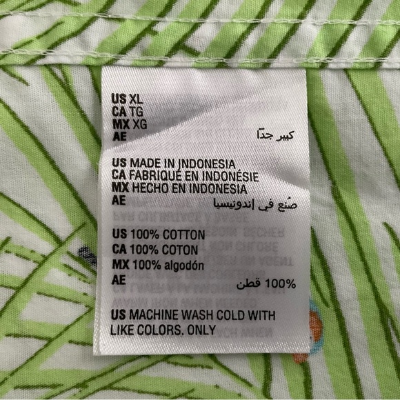 Club Room Tropical Short Sleeve Shirt XL Green Button Down Tucans Palm Hawaii - Picture 11 of 11